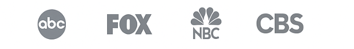 Visto em ABC, FOX, NBC, CBS